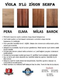 Moleno Viola Zigon Sehpa - Metal Ayaklı Tekerlek'li Ahşap Kaplama 3 'lü Zigon Sehpa - 4 Renk