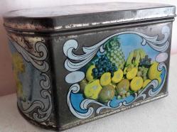 ÇOK ESKİ MELTEM ÇİKLETLERİ BOŞ TENEKE KUTU 16X10 CM DERİNLİK KAPAK DAHİL 9 CM