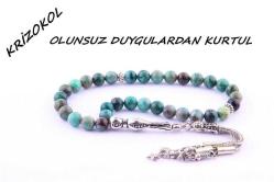 Krizokol Doğal Taş Tesbih T182