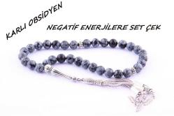 Obsidyen Doğal Taş Tesbih T181