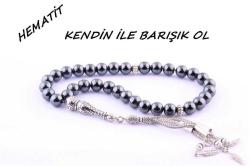 Hematit Doğal Taş Tesbih T186