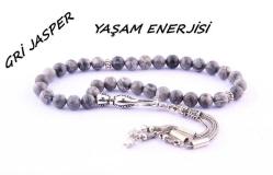 Gri Jasper Doğal Taş Tesbih T176