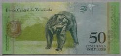 VENEZUELA=2015 50 Bolivares P-92j ÇİL'