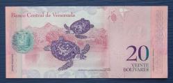 VENEZUELA=2011 20 Bolivares P-91e  ÇİL'
