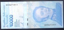 VENEZUELA=2019 10000 Bolivares P-109b ÇİL'