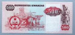 ANGOLA=1987 500 Nova Kwanza P-123 UNC - ÇİL'