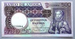 ANGOLA=1973 500 Escudos P-107 UNC - ÇİL'