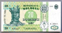 MOLDOVA=2006  20 Lei  P-13h   ÇİL'