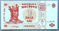 MOLDOVA=2006 10 Lei  P-10e  ÇİL'