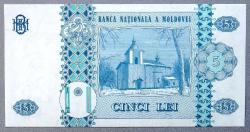 MOLDOVA=2009 5 Lei P-9f  ÇİL'