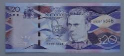 BARBADOS=2013 20 Dolar P-76 ÇİL'