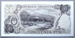 ARJANTİN=1977 50 Pesos P-301b UNC - ÇİL'