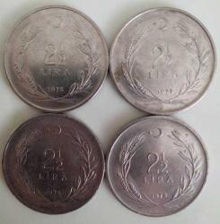 1975 YILINA AİT 2,5 TÜRK LİRASI (4 ADET)