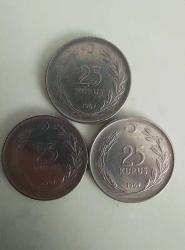 1967 YILINA AİT 25 KURUŞ (3 ADET)