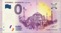 Efemera - 0 Euro Hatıra Parası - Ayasofya - 2020 - Sıfır Çil - kitantik - kitaLog