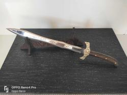 SON BİR ADET ŞOOK FİYATA KAMPANYA SEHPALI KILIÇ 4050 ÇELİK CEVİZ SAP FETİH SURESİ BESMELE İ ŞERFİ.