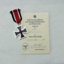 Propaganda kart hediyeli Almanya 1939 Sertifikalı İkinci Dünya Savaşı 2.Derece Demirhaç Madalya