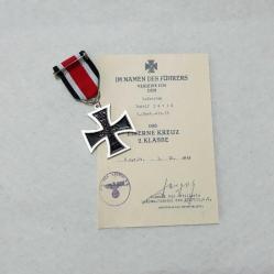 Sertikalı Almanya Onur Madalyası 2.Derece Demir Çapraz Madalya 1813-1870 Franco-Prusya savaşı