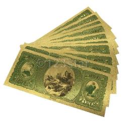 Renkli Altın Varak Amerika 1875 Dolar Seti Sertifikalı 8 Adet Set