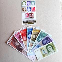 ALMANYA 5*10*20*50*100*200*500*1000 DEUTSCHE MARK 1991 YILI KUŞE BASKI