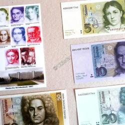 ALMANYA 5*10*20*50*100*200*500*1000 DEUTSCHE MARK 1991 YILI KUŞE BASKI