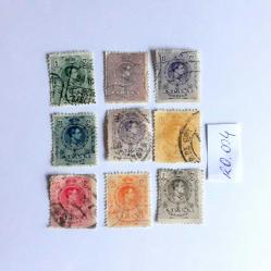 Efemera - İspanya Pul Lotu Eski Dönem 9 Adet Asırlık RO.004 - kitantik - kitaLog