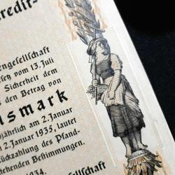 Almanya Mortgage Banka İpotek Senedi 100 Reichsmark Berlin 01.08.1934 Yüzde 4 No 2615