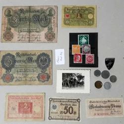 Orjinal Eski dönem Alman Geniş Koleksiyon-Kağıt ve Madeni paralar,Pullar,Foto No 704 Rozet Hediyeli
