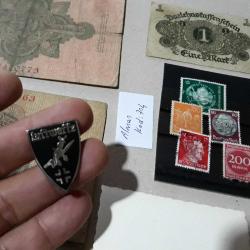 Orjinal Eski dönem Alman Geniş Koleksiyon-Kağıt ve Madeni paralar,Pullar,Foto No 704 Rozet Hediyeli