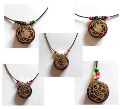 Çok güzel Hediye!...Ganslı Elyapımı Altın Kaplama Orgonit Kolye.Model 512