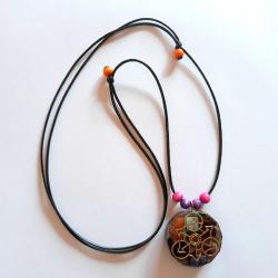 Çok güzel Hediye!...Ganslı Elyapımı Altın Kaplama Orgonit Kolye.Model 508