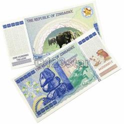 100 Trilyon Zimbabve Doları - Neon Fosforlu Hatıra Para, Koleksiyonerler için