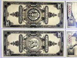 Fantazi Paralar-5 Antarctica Rüya dolar seti 365 Numara 4 Adetlik Set