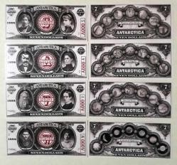 Fantazi Paralar-2 Antarctica Rüya dolar seti 7 Numara 4 Adetlik Set