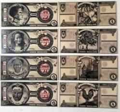 Fantazi Paralar-1 Antarctica Rüya dolar seti 4 Numara 4 Adetlik Set