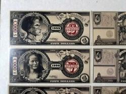 Fantazi Paralar-1 Antarctica Rüya dolar seti 4 Numara 4 Adetlik Set