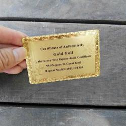 24K Altın Varak 200 Deutsche Mark Kaliteli İlk Basımlardan Sertifikalı Çok Nadir