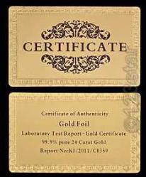 24K Altın Varak Gold Sertifika USA 1 Dolar 1928 Sertifikalı