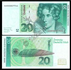 ALMANYA 5*10*20*50*100*200*500*1000 DEUTSCHE MARK REPRO.1991 ince kuşe parlak kağıt