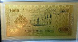 Albümünde Özel Üretim Altın Varak Irak Paraları Koleksiyonluk Sertifikalıdır.