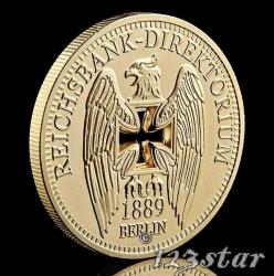 WW2 Germany 1889 Reichsbank Directorium Alman Kartalı Hatıra Para