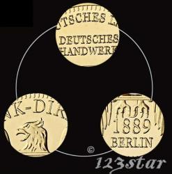 WW2 Germany 1889 Reichsbank Directorium Alman Kartalı Hatıra Para