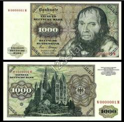 ALMANYA 5*10*20*50*100*500*1000 DEUTSCHE MARK 1981 YILI ince kuşe kağıt