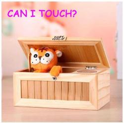 Antika - Useless Box Leave Me Alone Machine Wooden Useless Machine Don't Touch Tiger Toy Gift for Children Ad - kitantik - kitaLog