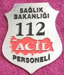 ROZETI YAKINDAN INCELEYINIZ-SUPER!.112 ACIL ROZETLI CÜZDANA,+1ROZET HEDİYE-KURUM ADRESINE GİDER!!
