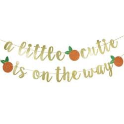 Antika - A Little Cutie Is On The Way Banner, Citrus Banner,Orange Theme Birthday, Cutie Baby Shower, Little - kitantik - kitaLog