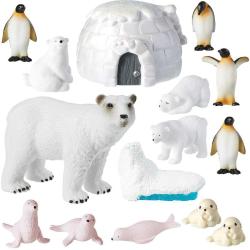 Antika - 15 Pieces Polar Animal Figurines Polar Animal Figürler Set, Realistic Arctic Animal Figürler Include - kitantik - kitaLog