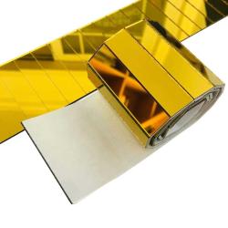 Antika - NUO RUI Set of 2 AdhesiveMirror Tile Row Gold Color Real Glass Rectangular Mirror Sticker for Craft - kitantik - kitaLog