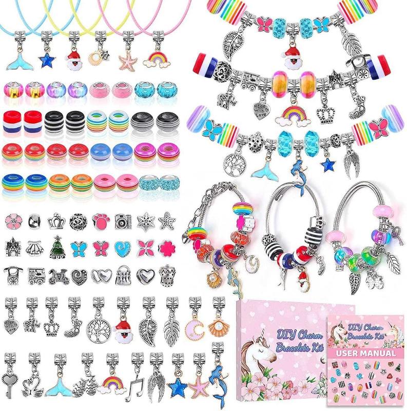 Antika - Charm Bracelet Making Kit for Girls, Kanzueri 90PCS