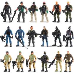 Antika - 18 Pcs Special Forces Army Men Soldier Combat Movable Action Figürler Army Guys Plastic Toy Soldiers - kitantik - kitaLog